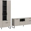 Inn.Furn Wohnwand in Kaschmir und Schwarz 290 cm mit Soft-Close Morena