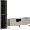 Inn.Furn Wohnwand in Kaschmir und Schwarz 245 cm mit Soft-Close Morena