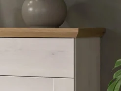Inn.Furn Wohnwand in Weiß Lärche Landhaus 4-teilig 336 cm Mirano