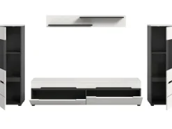 Inn.Furn Wohnwand in Weiß und Grau 272 cm Cooper