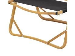 Jawinio Outdoor Campingstuhl Holz Faltbar Mit Armlehnen Faltstuhl Schwarz