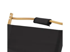 Jawinio Outdoor Campingstuhl Holz Faltbar Mit Armlehnen Faltstuhl Schwarz