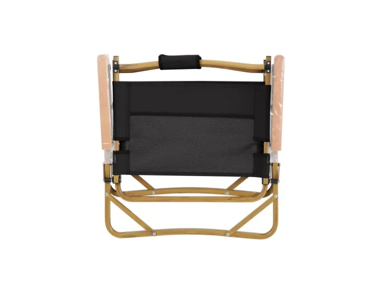 Jawinio Outdoor Campingstuhl Holz Faltbar Mit Armlehnen Faltstuhl Schwarz