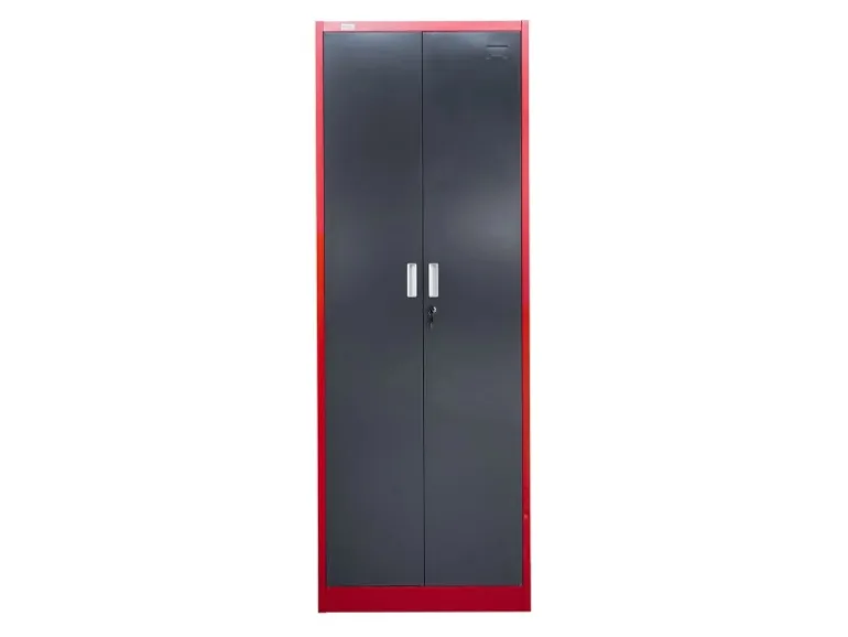 Jet-Line Kleinteileschrank Kirow in Anthrazit-Rot 67 cm Breit Inclusive 52 Stapelboxen