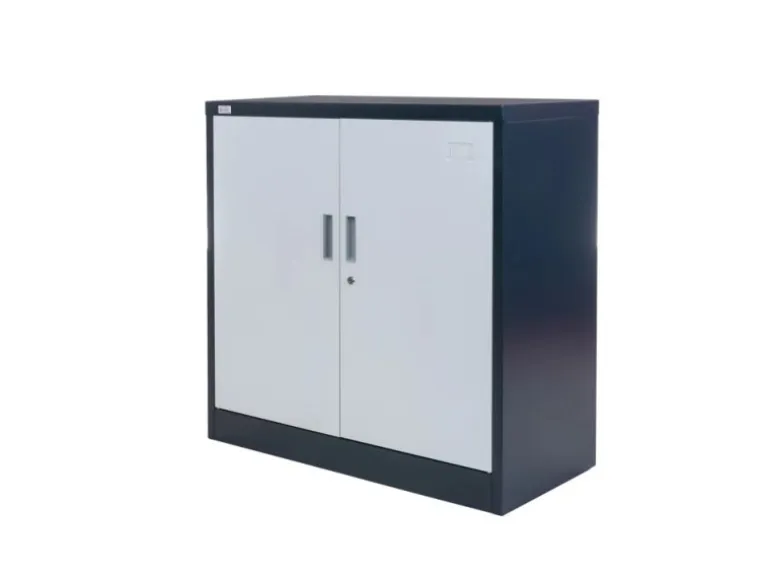 Jet-Line Stahlschrank Kiew in Anthrazit-Weiß 90 x 40 x 90 cm mit Abschließbaren Türen