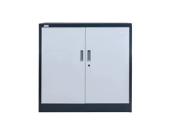 Jet-Line Stahlschrank Kiew in Anthrazit-Weiß 90 x 40 x 90 cm mit Abschließbaren Türen