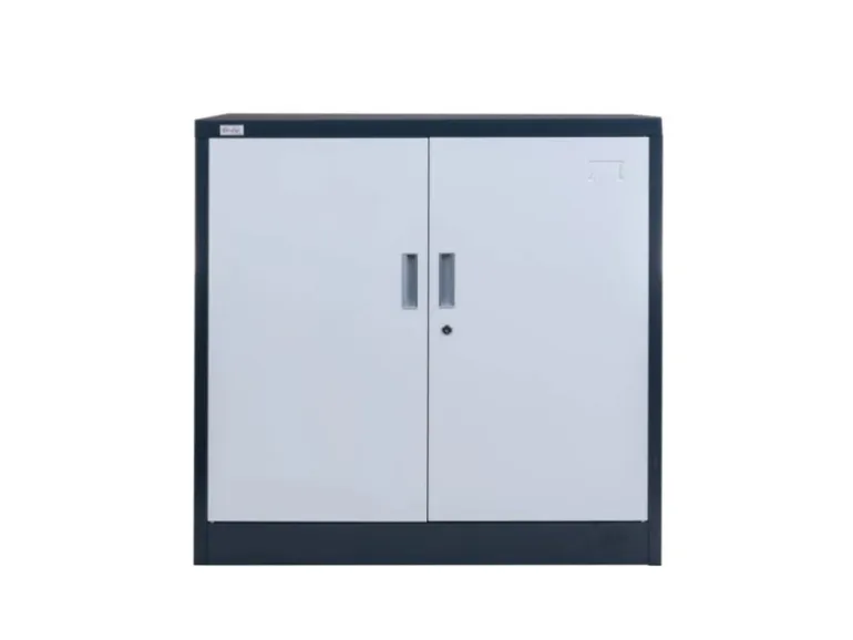 Jet-Line Stahlschrank Kiew in Anthrazit-Weiß 90 x 40 x 90 cm mit Abschließbaren Türen