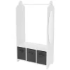 Joyz Kinder Kleiderständer mit Ablage Fächer Spiegel Weltraum 63x30x115 cm Weiß