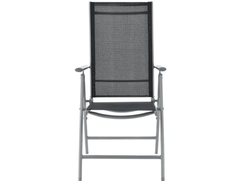 Juskys Aluminium Gartengarnitur Milano 9 Teilig mit Tisch und 8 Stühlen Silbergrau