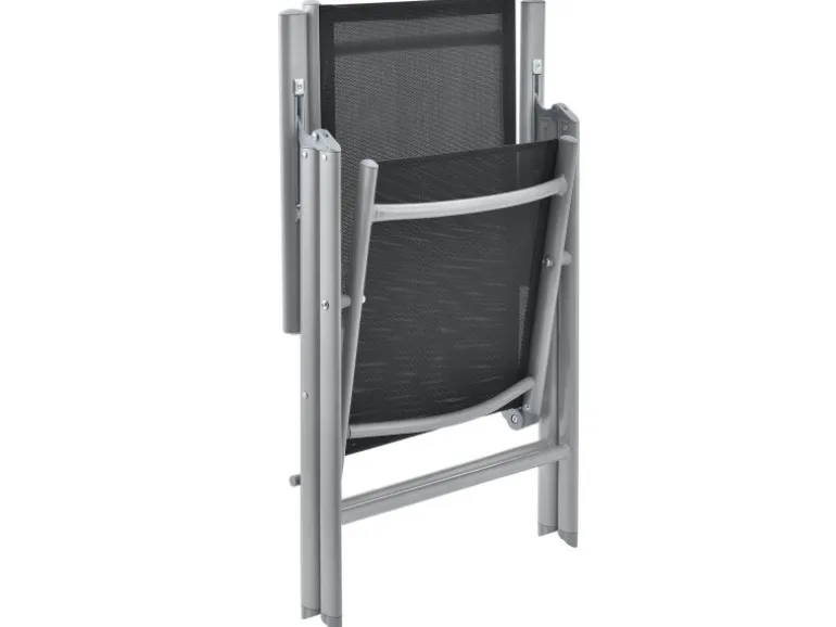 Juskys Aluminium Gartengarnitur Milano 9 Teilig mit Tisch und 8 Stühlen Silbergrau