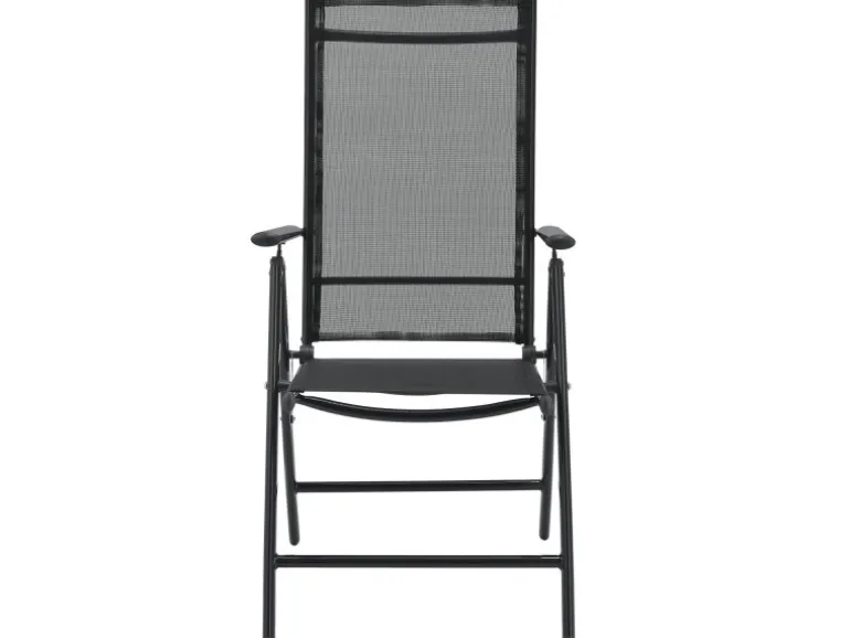 Juskys Aluminium Gartengarnitur Milano 9 Teilig mit Tisch und 8 Stühlen Dunkelgrau