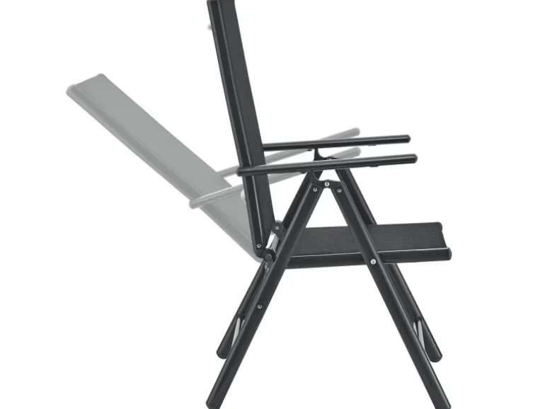 Juskys Aluminium Gartengarnitur Milano 9 Teilig mit Tisch und 8 Stühlen Dunkelgrau