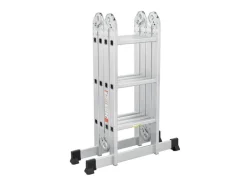Juskys Aluminium Multifunktionsleiter 3,6m Tragfähigkeit bis 150 kg