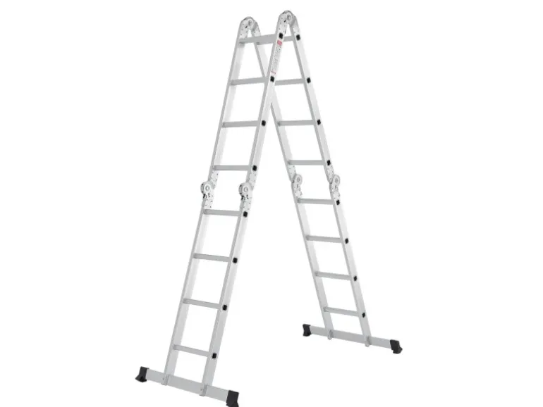 Juskys Aluminium Multifunktionsleiter 4,7m Tragfähigkeit bis 150 kg