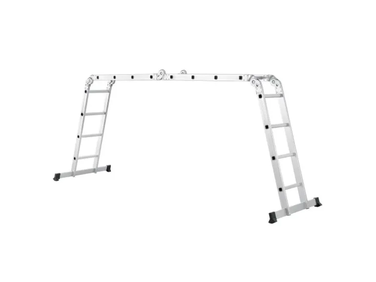 Juskys Aluminium Multifunktionsleiter 4,7m Tragfähigkeit bis 150 kg