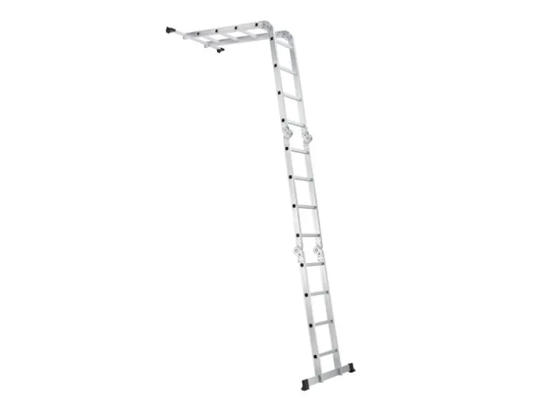 Juskys Aluminium Multifunktionsleiter 4,7m Tragfähigkeit bis 150 kg
