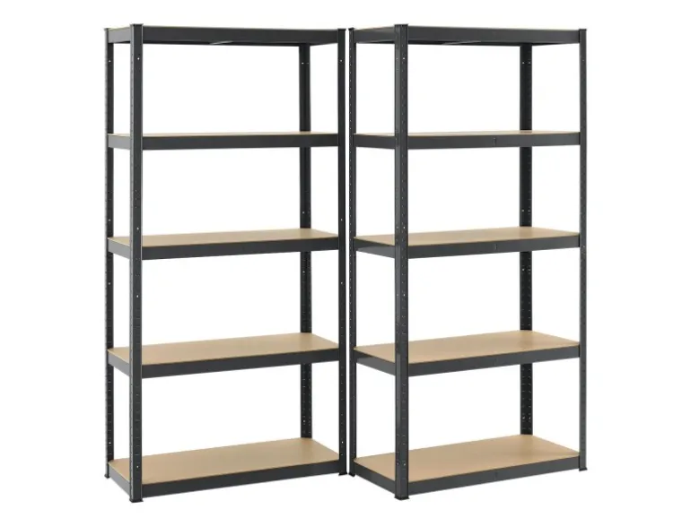 Juskys 3er Regalsystem 1 Corner und 2 Basic Insgesamt 15 Böden mit 2625 kg Tragkraft Grau