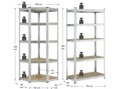 Juskys 3er Regalsystem 1 Corner und 2 Basic Insgesamt 15 Böden mit 2625 kg Tragkraft