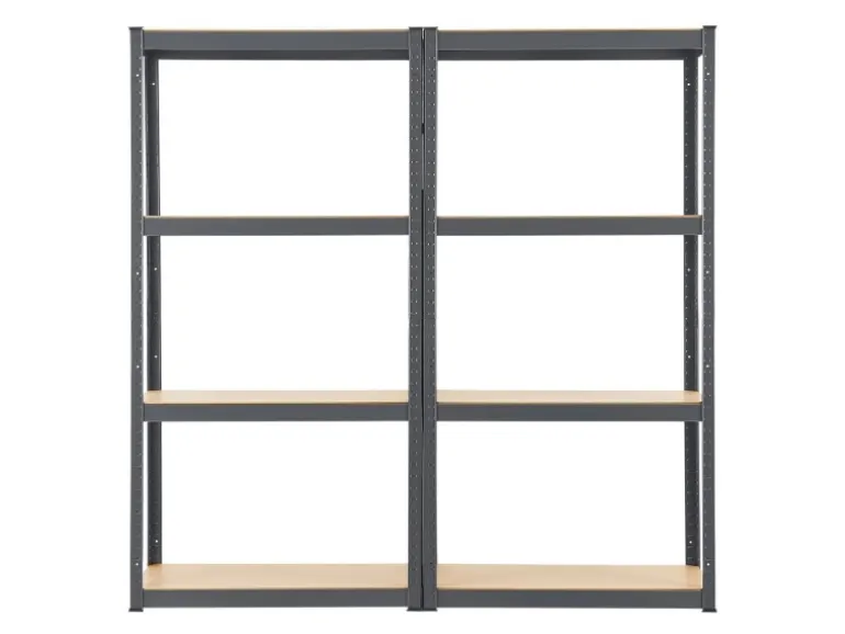 Juskys 2er Set Lagerregal Easy 160 x 80 x 40 cm Grau