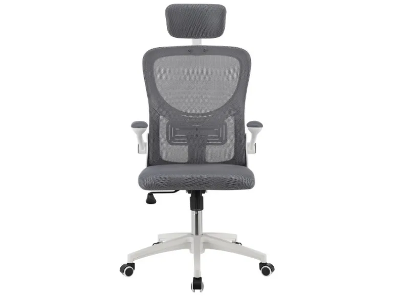 Juskys Ergonomischer Bürostuhl Baltimore Weiß Grau