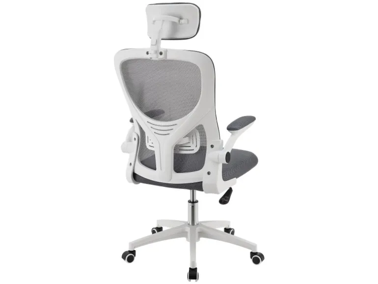Juskys Ergonomischer Bürostuhl Baltimore Weiß Grau