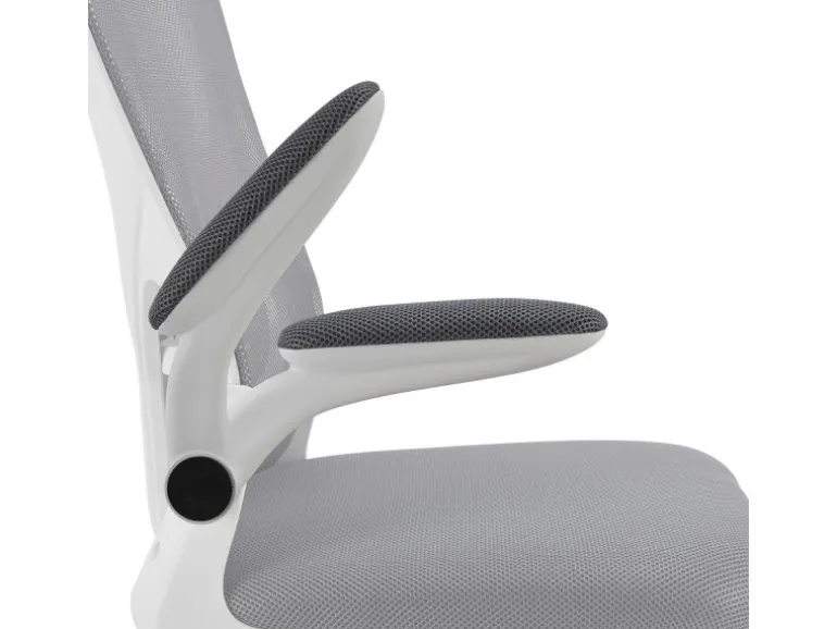 Juskys Ergonomischer Bürostuhl Baltimore Weiß Grau