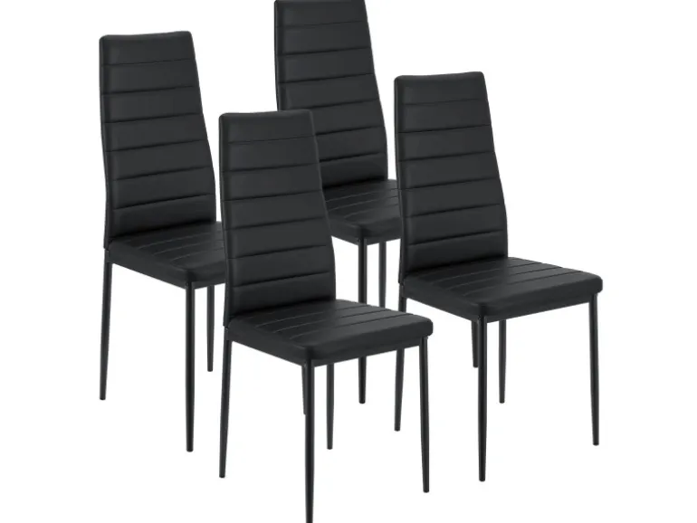 Juskys Esszimmerstuhl Loja 4er Set Schwarz