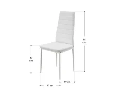 Juskys Esszimmerstuhl Loja 2er Set Weiß