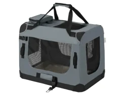 Juskys Faltbare Hundetransportbox Lassie L Dunkelgrau