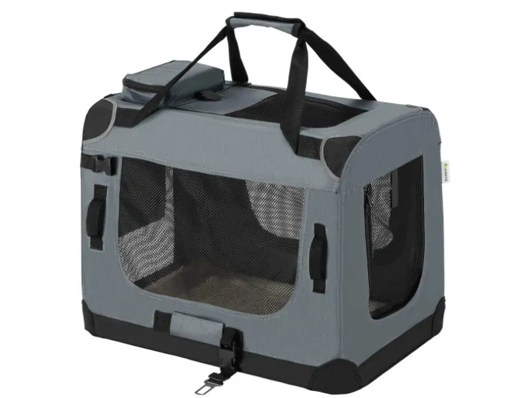Juskys Faltbare Hundetransportbox Lassie L Dunkelgrau