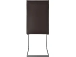 Juskys Freischwinger Stuhl Vegas 4er Set aus Kunstleder Braun