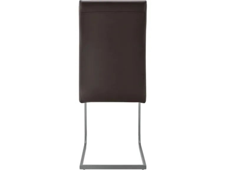 Juskys Freischwinger Stuhl Vegas 4er Set aus Kunstleder Braun
