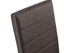 Juskys Freischwinger Stuhl Vegas 4er Set aus Kunstleder Braun