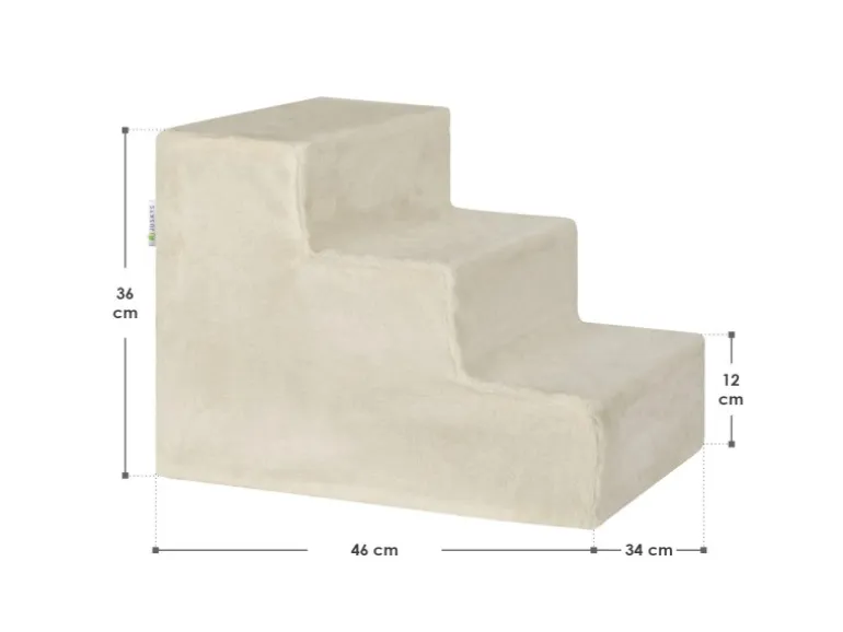 Juskys Haustiertreppe Timmy mit 3 Stufen Beige