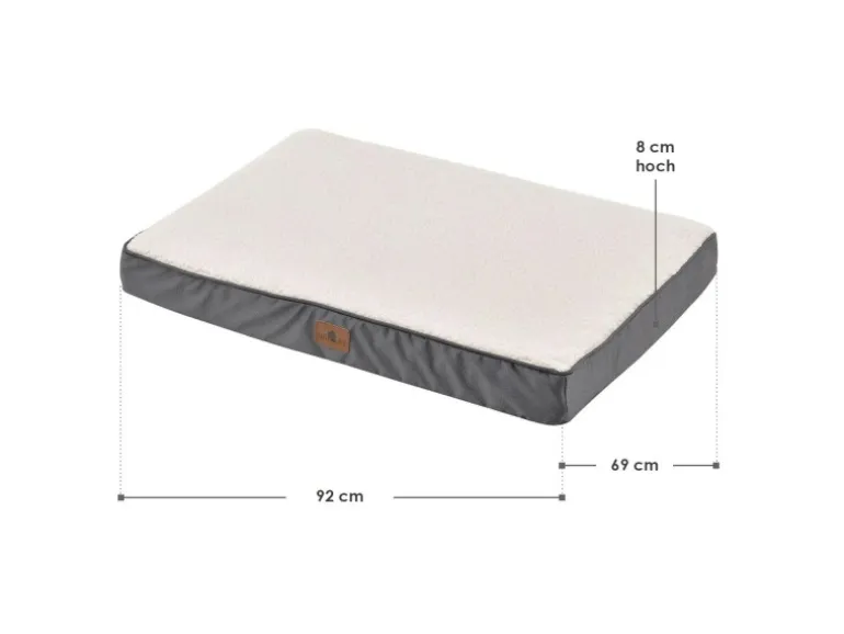 Juskys Hundebett Milow Orthopädisch Wendbar 92x69 cm Beige