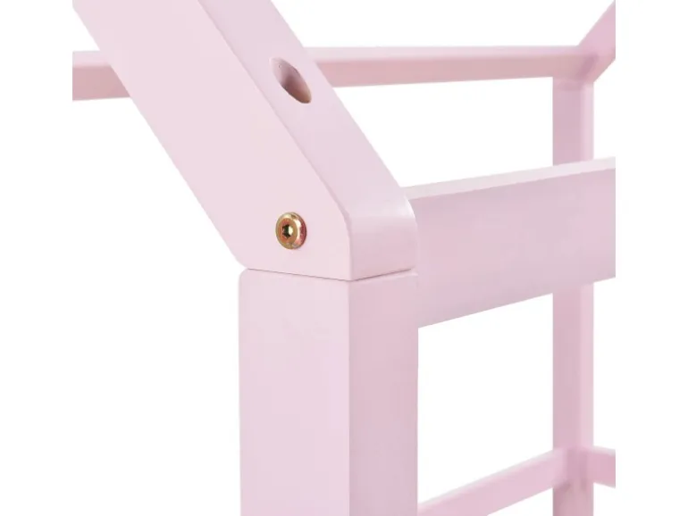 Juskys Kinderbett Marli 80 x 160 cm mit Matratze Rosa
