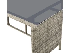 Juskys Polyrattan Gartenmöbel Sitzgruppe Turin Grau Meliert