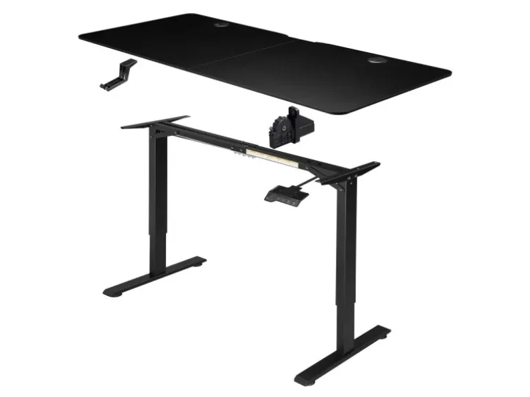 Juskys Schreibtisch Office Stand 120 x 60 cm Schwarz