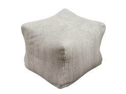 Juskys Sitzsack Chillex mit Hocker L in Stoff Cord Beige
