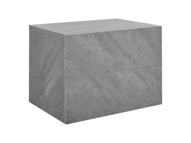 Juskys Wandschrank Nachttisch 40x29x30 cm mit 2 Schubladen Betonoptik