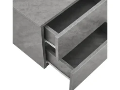 Juskys Wandschrank Nachttisch 40x29x30 cm mit 2 Schubladen Betonoptik