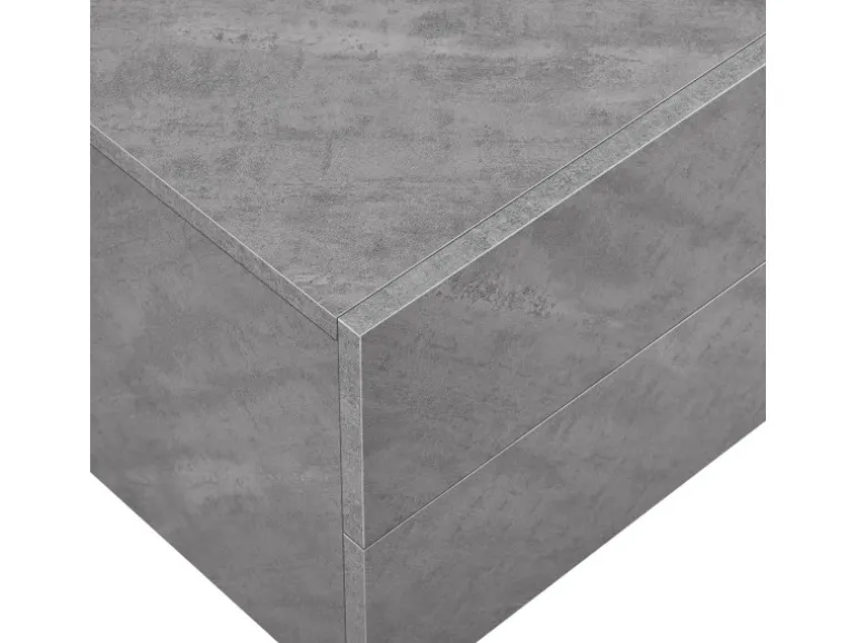 Juskys Wandschrank Nachttisch 40x29x30 cm mit 2 Schubladen Betonoptik
