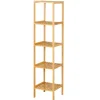 KARAT Bambus Standregal Lowa Platzsparendes Holzregal Mit 5 Etagen