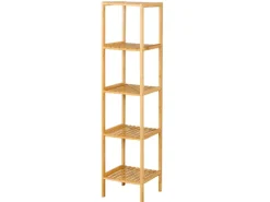 KARAT Bambus Standregal Lowa Platzsparendes Holzregal Mit 5 Etagen