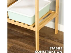 KARAT Bambus Standregal Lowa Platzsparendes Holzregal Mit 5 Etagen