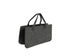 KARAT Filztasche Conny Kaminholztasche 4er Set Einkaufstasche Faltbar Anthrazit