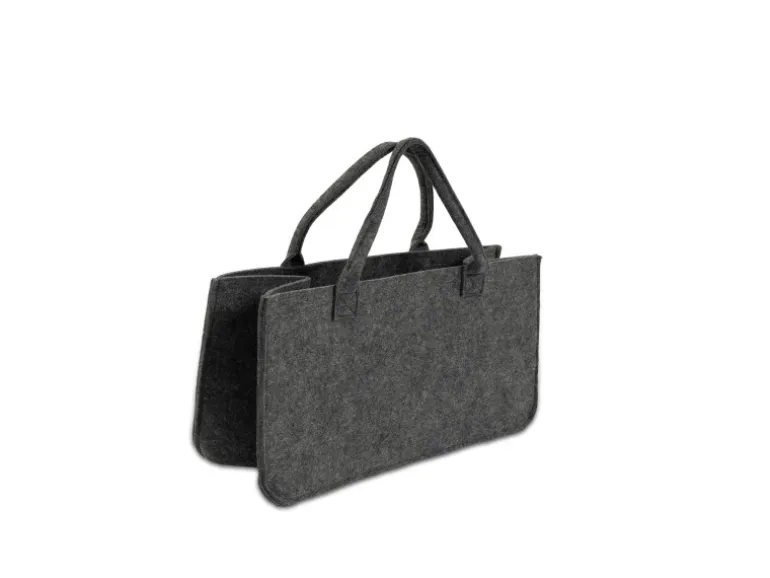 KARAT Filztasche Conny Kaminholztasche 4er Set Einkaufstasche Faltbar Anthrazit