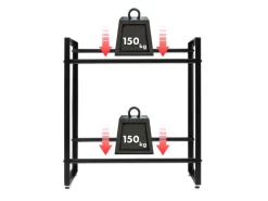 KARAT Flaschenkastenständer Kenji - Robustes Lagerregal für Büro, Küche, Garage oder Flur - Schwarz - 70 x 32 x 79 cm
