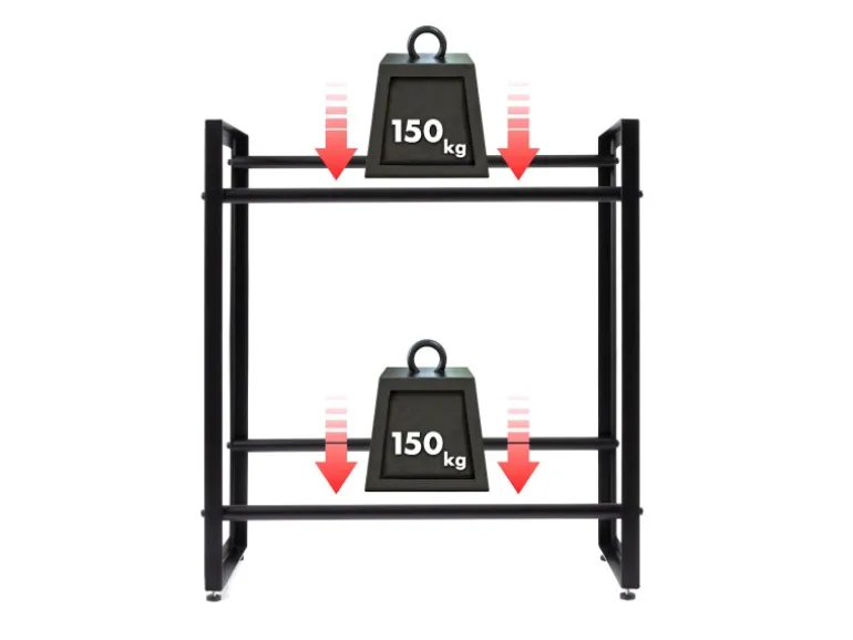 KARAT Flaschenkastenständer Kenji - Robustes Lagerregal für Büro, Küche, Garage oder Flur - Schwarz - 70 x 32 x 79 cm