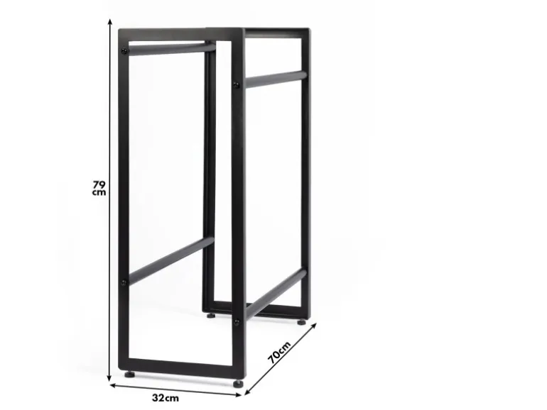 KARAT Flaschenkastenständer Kenji - Robustes Lagerregal für Büro, Küche, Garage oder Flur - Schwarz - 70 x 32 x 79 cm